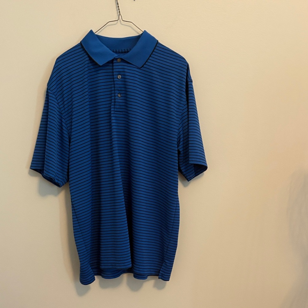 Champion Men's Navy Striped Polo Shirt